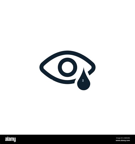 Crying eye with tears. Symbol of death and funeral. Flat icon. Vector ...