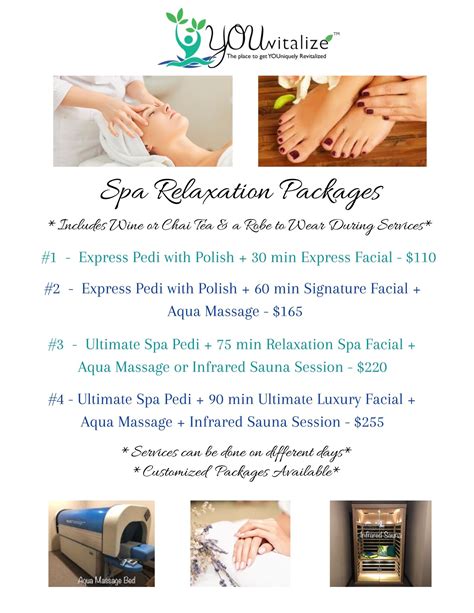 Spa Specials & Packages - YOUvitalize