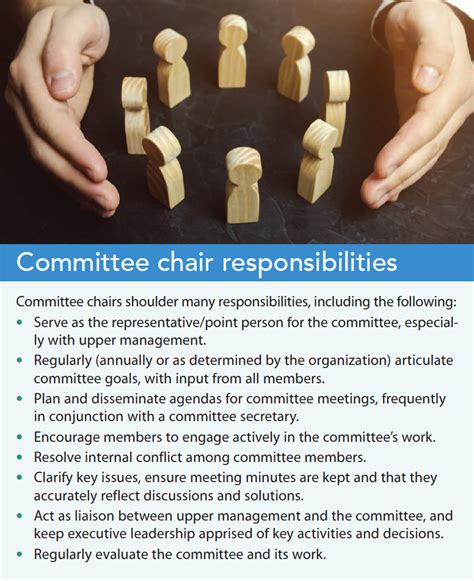 Consider the role of committee chair