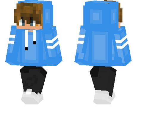 Blue Hoodie Teen | Minecraft PE Skins