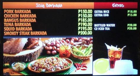 Sisig Hooray Menu, Menu for Sisig Hooray, Ortigas, Quezon City - Zomato ...