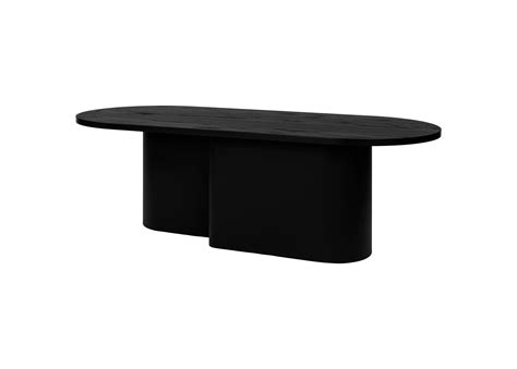 Looi Coffee Table Large - oval, black, oak coffee table - noo.ma