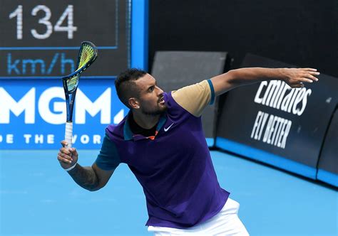 Nick Kyrgios Smashes Racket During Australian Open Warm-Up Event, Goes ...