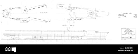 USS United States (CVA-58) preliminary design drawing, 2 October 1947 ...