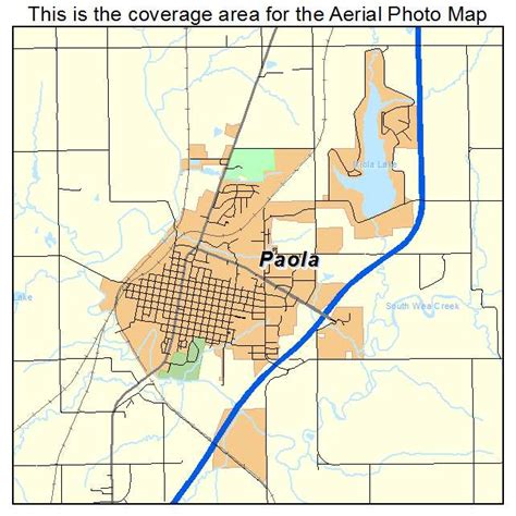 Aerial Photography Map of Paola, KS Kansas