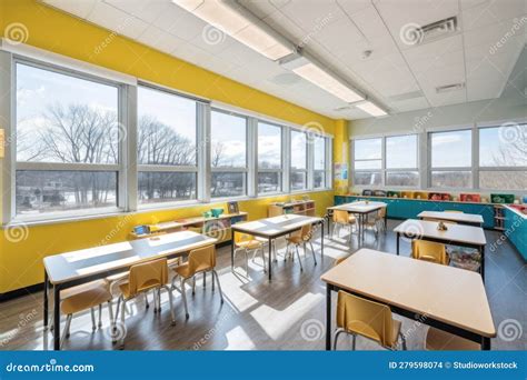 Classroom Filled with Natural Light and Vibrant Colors for a ...