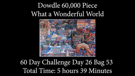 60,000 Piece Challenge What a Wonderful World Jigsaw Puzzle Time Lapse - Day 26 Bag 53! - YouTube