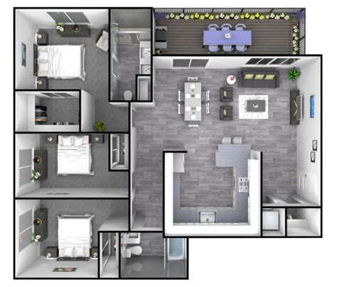 Floor Plans of The Bluffs at Gull Lake in Richland, MI