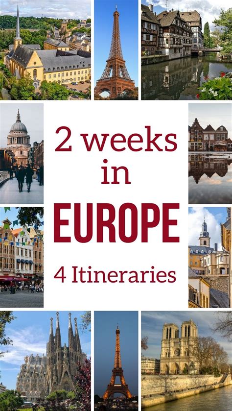 2 weeks in Europe Itinerary by Train - 4 detailed options (+ Tips)