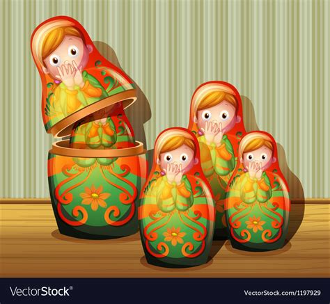 Russian dolls Royalty Free Vector Image - VectorStock