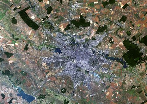 Bucharest, Romania, satellite image - Stock Image - E780/1321 - Science Photo Library