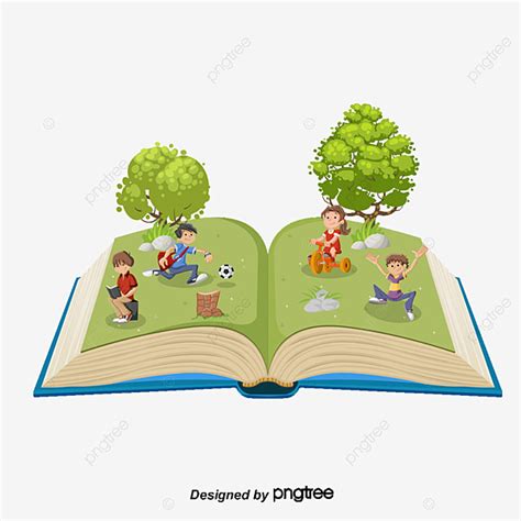 Les Enfants Des Arbres Et De Dessin De Vecteur De Livre Dessins D Enfants Livres Livres PNG et ...