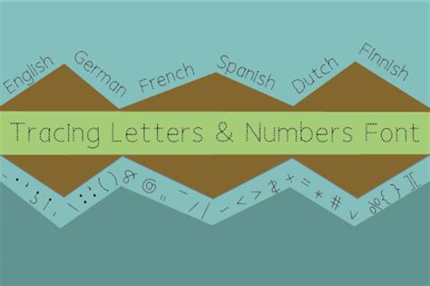 Tracing Letters and Numbers Font Free Download - FreeFontDL