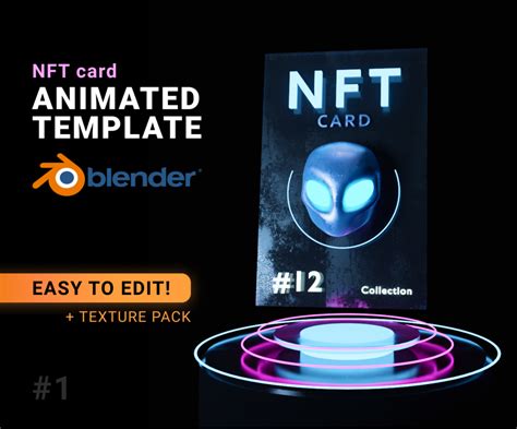 NFT Card template for Blender (.blend file)