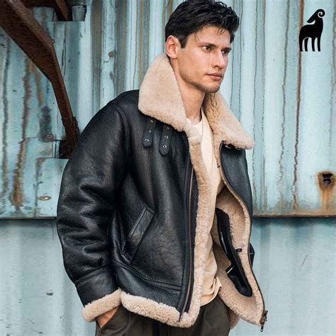 B3 Bomber Jacket - Aviator Jacket - Sheepskin Jacket - Flight Jacket ...