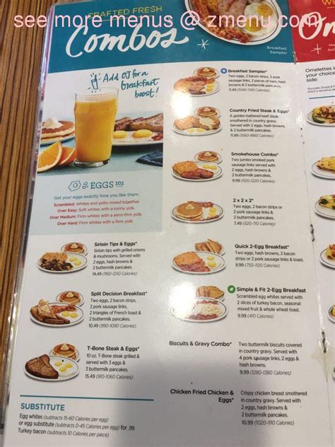 Menu at IHOP restaurant, Colorado Springs, Southgate Rd