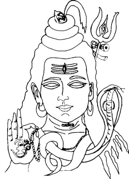 Shivratri coloring page