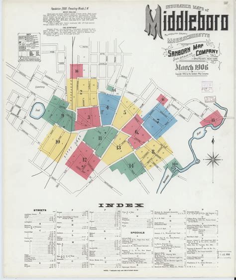 Middleboro, 1906 - Old Map Massachusetts Fire Insurance Index - OLD MAPS