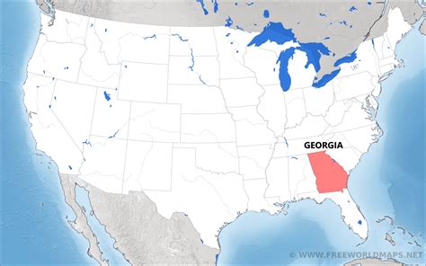 Where is Georgia located on the map?