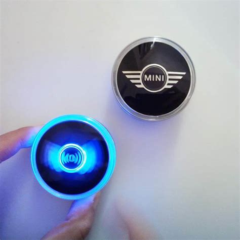 Mini Cooper LED Floating Car Wheel Hub Caps Plug and Play Waterproof Wheel Center Hubcap Badge ...