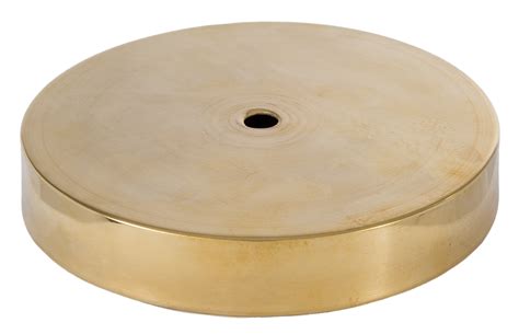 Spun Brass Lamp Base no Wire Hole 10050A | B&P Lamp Supply