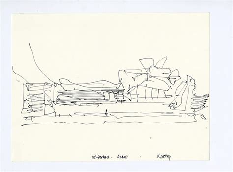 Frank Gehry | Guggenheim Museum Bilbao, design sketch of the riverfront ...