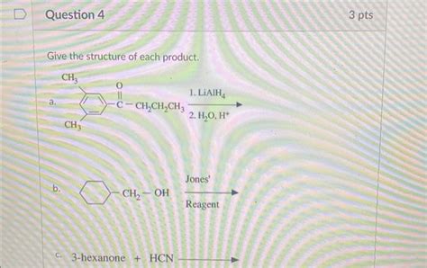 Solved Give the structure of each product. b. c. 3-hexanone | Chegg.com