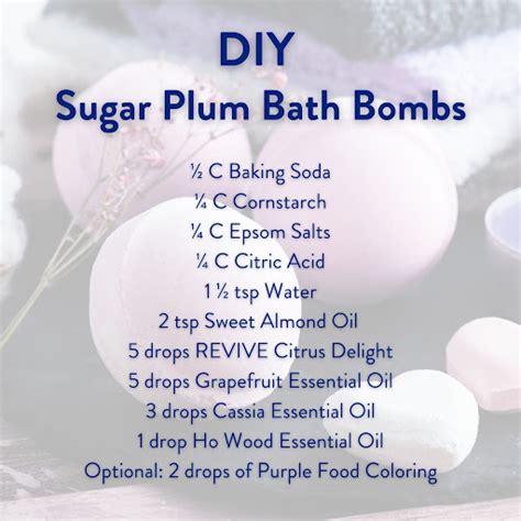 Diy Sugar Plum Bath Bombs - REVIVE Essential Oils