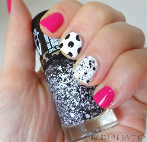 aka Bailey: Seeing Spots: Fuchsia and Polka Dot Nails