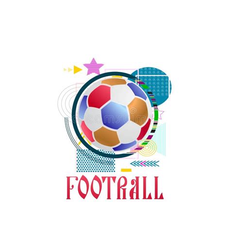 Soccer Ball on an Abstract Background. Stock Vector - Illustration of national, champion: 112613832