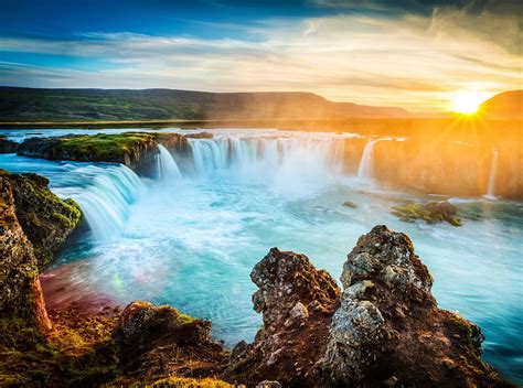 HD wallpaper: Godafoss Waterfall, Iceland, waterfalls digital wallpaper ...