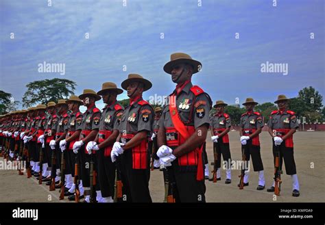 DIMAPUR, India. 8th Dec, 2017. Assam Rifles personnel stand in ...