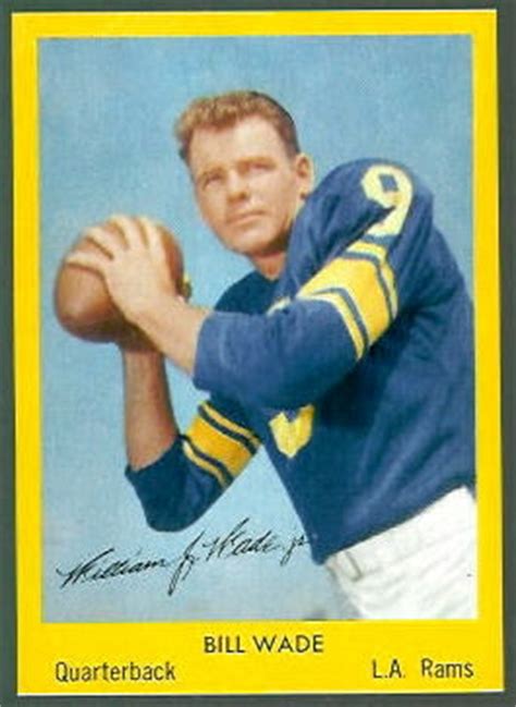 1960 Bell Brand Rams Football Card #17: Bill Wade