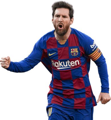 Lionel Messi Barcelona football render - FootyRenders