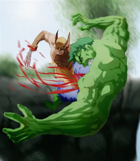 The Hulk vs Wolverine by thatSanj on DeviantArt