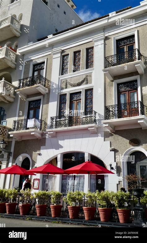 The beautiful ornate balconies of Old San Juan Puerto Rico Stock Photo ...