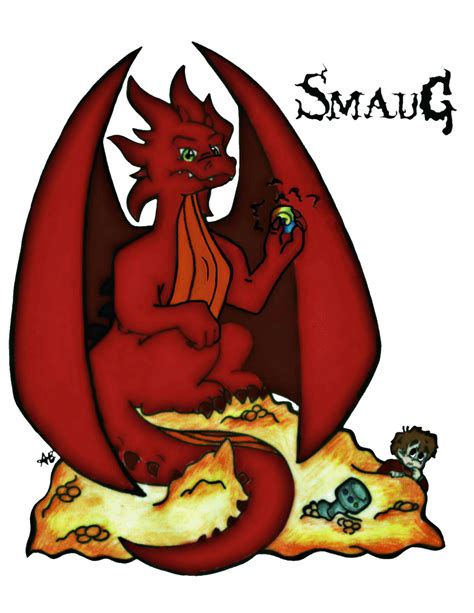 The Hobbit: Cartoon Digital Smaug by AlexandraBowmanArt on DeviantArt