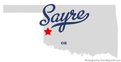 Map of Sayre, OK, Oklahoma