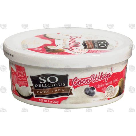 So Delicious Cool Whip! light coconut whipped topping, dairy free 9-oz ...