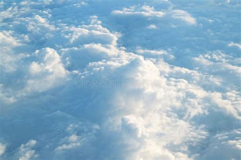 Fantastic Sea of Clouds View from the Plane Window during Flight Stock ...