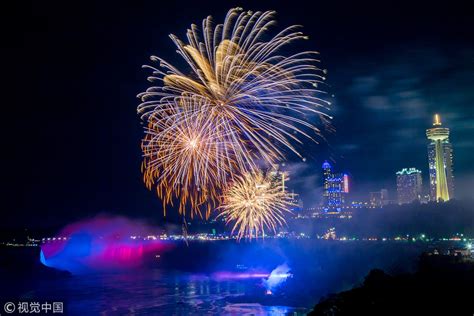 Spectacular fireworks show at Niagara Falls in Canada - Global Times