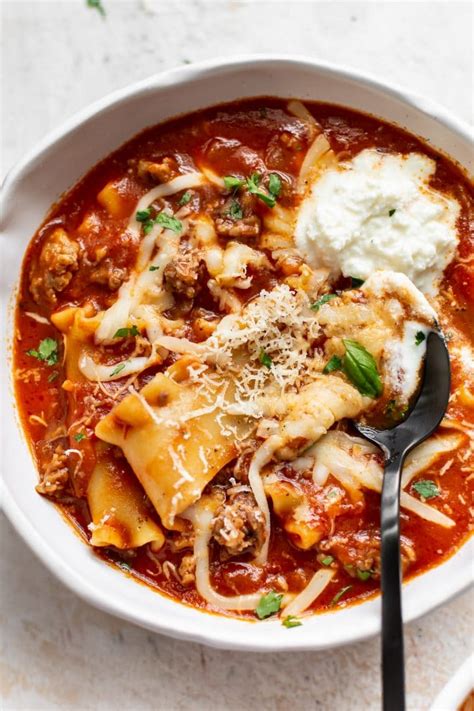 Easy Lasagna Soup Recipe • Salt & Lavender