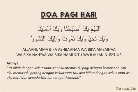 Doa di Waktu Pagi Hari | Doa Islam