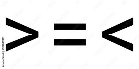 Greater Than And Less Than Symbols And Meanings Clipart