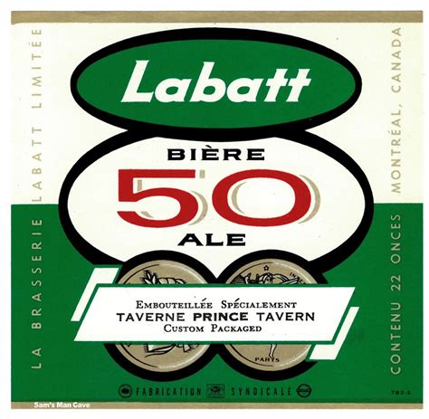 Labatt 50 Biere Ale Label