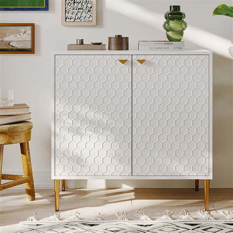 Clihome 2-Door White Storage Cabinets 31.5-in W X 32-in H Wood ...