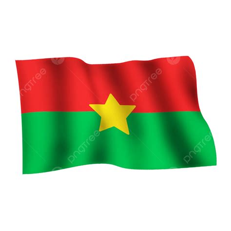 Burkina Faso Bandera Ondeante Sobre Fondo Transparente PNG , Bandera De Burkina Faso, Maqueta De ...