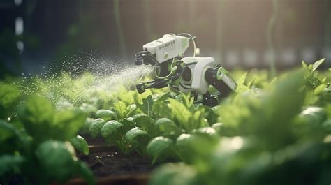 Premium Photo | Smart robotic farmers concept robot farmers Futuristic technologies of the ...