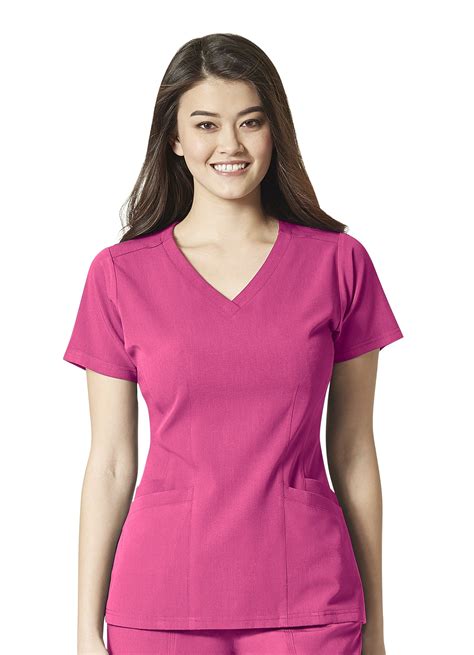 WonderWink AERO 6129 - Women's Flex Back V-Neck Scrub Top Size: XS - 3XLength: 27.75" (size M ...