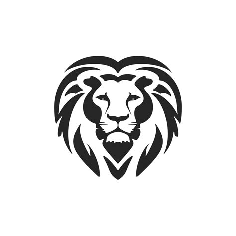 An elegant simple black lion logo. Isolated on a white background. 20205596 Vector Art at Vecteezy